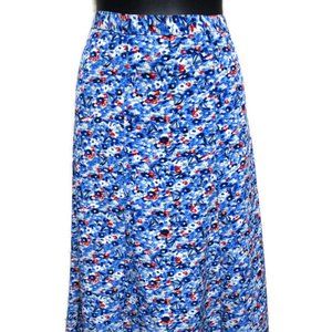 Cj Banks Multi Color Sailboat Print Pleated Skirt